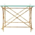 Safavieh Hidden Treasures Glass Top Brass Accent Table