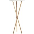Hidden Treasures White Granite Brass Accent Table