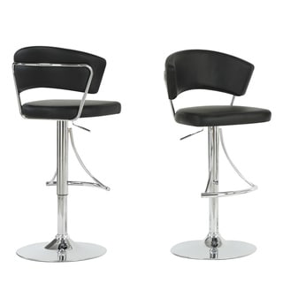Black/ Chrome Metal Hydraulic Lift Barstool