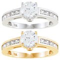 Alyssa Jewels 14k Gold Round Cubic Zirconia Engagement-style Ring