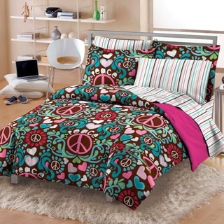 Lucy Cotton Patterned Printed 7-piece Bed-in-a-bag with Sheet Set