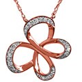 Jessica Simpson 10k White, Yellow or Rose Gold 1/10ct TDW Diamond Butterfly Necklace