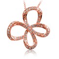 Jessica Simpson 10k Rose Gold 1/2ct TDW Diamond Butterfly Pendant