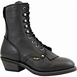 Buy Online AdTec by Beston Men's Black Leather Packer Boots- Wide