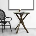 Walnut Espresso Criss Cross Table
