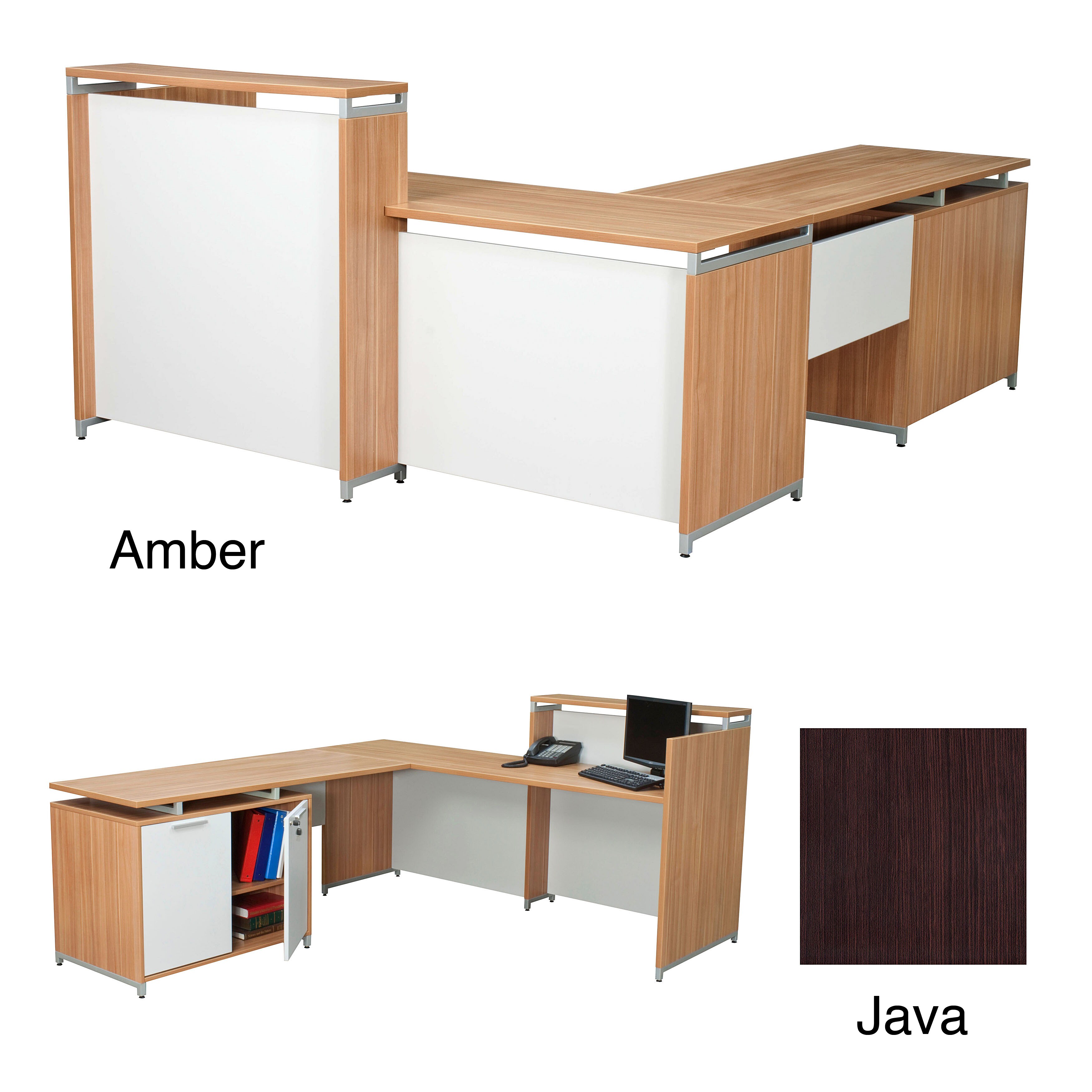 Regency Seating OneDesk ADA Compliant Reception Desk with 62inches Storage Return