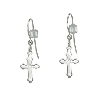 Jewelry by Dawn Sterling Silver High-polish Cross Dangle Earrings