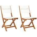Outdoor Living Brown Acacia Wood Folding Side Chairs (Set of 2)