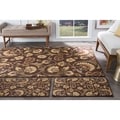 Elegance Collection Brown Area Rug (Set of 3)