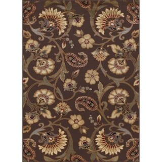 Elegance Collection Brown Area Rug (7'6' x 9'10)