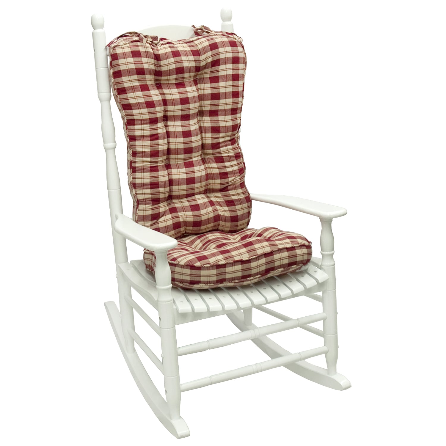 Ruby Plaid Jumbo Rocking Chair Cushion - Overstock™ Shopping - Great