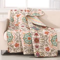 Esprit Art Deco Daisy-chain Print 100-percent Woven Cotton Quilted Throw