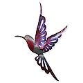Handcrafted Iron 'Violet Hummingbird' Wall Sculpture  , Handmade in Mexico 