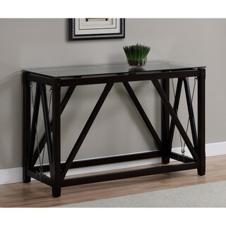 Cable Black Wood/ Glass Sofa Table