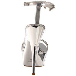 Celeste Women's 'Nicole-08' Silver Crystal-draped Platforms 