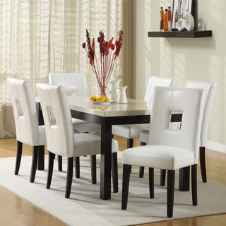 Low Price TRIBECCA HOME Mendoza White 7 Piece Modern Casual Dining Set