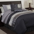 Lush Decor Grey/Black Night Sky 6-piece Comforter Set