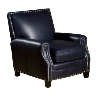 Madrid Leather Press Back Chair in Naples Navy