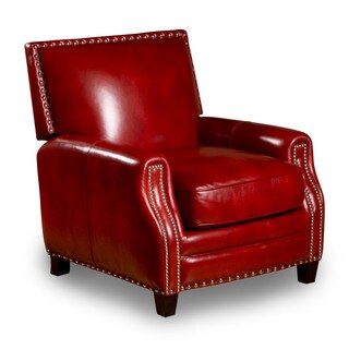 Madrid Leather Press Back Chair in Art Red