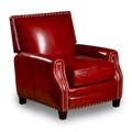 Madrid Leather Press Back Chair in Art Red
