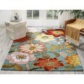 Hand-hooked Fantasy Blue Rug (2'6 x 4')