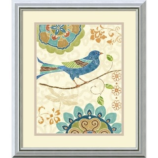 Daphne Brissonnet 'Eastern Tales Birds I' Framed Art Print