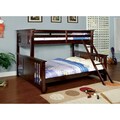Contemporary Junior Twin Over Queen Bunk Bed with Chest Set