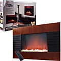 Warm House Mahogany Trim Fireplace 1500 Watt Heater