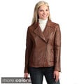 Collezione Women's Leather Asymmetrical Jacket