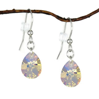 Jewelry by Dawn Crystal Medium Pear Sterling Silver Earrings