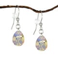 Jewelry by Dawn Crystal Medium Pear Sterling Silver Earrings