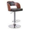 Sitka Walnut and Black Modern Bar Stool