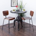 Reed Medium Walnut/ Charcoal Counter Stools (Set of 2)