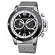 Akribos XXIV Men's Mesh-Bracelet Multifunction Watch with Black Dial