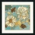 Wild Apple 'Sophias Flowers I Blue' Framed Art Print