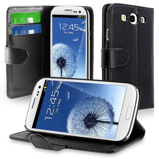 Leather Case with Credit Card Wallet for Samsung Galaxy S III i9300