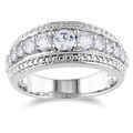 Miadora Sterling Silver 1ct TGW Gemstone Fashion Ring