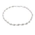Mondevio Sterling Silver 9-inch Twisted Magic Italian Chain Anklet