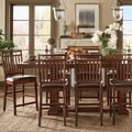 TRIBECCA HOME Harper Warm Cherry 9-piece Counter Height Dining Set