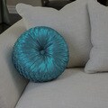 Christopher Knight Home Round 14-inch Blue Pillow