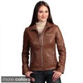 Collezione Women's 'Italia' Leather Motorcycle Jacket