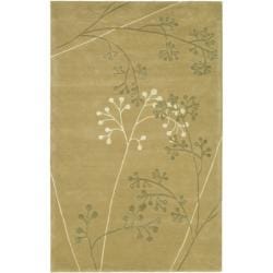 Low Price Handmade Vine Sage New Zealand Wool Rug (8'3 x 11')