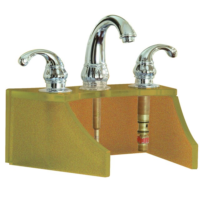 Tempered Glass Frosted Copper Faucet Stand 