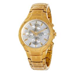 Pulsar Men's Stainless Steel Gold Chronograph Alarm Watch.