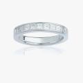 14k White Gold Women's 1 1/2ct TDW EGL Certified Diamond 9-stone Wedding Band...