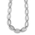 Stainless Steel Polished Ovals Link Necklace