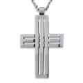 Stainless Steel Cross Cut-out Design Necklace