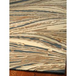 Handmade Thom Filicia Niagra Blue N.Z. Wool Rug (9' x 12')