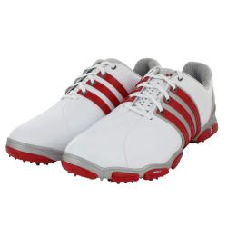 Adidas Tour 360 4.0 White/ Metallic/ Red Golf Shoes
