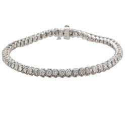 14k White Gold 3 1/10ct TDW Diamond Tennis Bracelet (I-J, I1-I2)